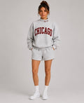 CHICAGO Embroidered Oversized Mockneck Sweatshirt
