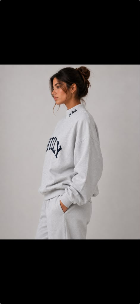 PHILLY Embroidered Oversized Mockneck Sweatshirt