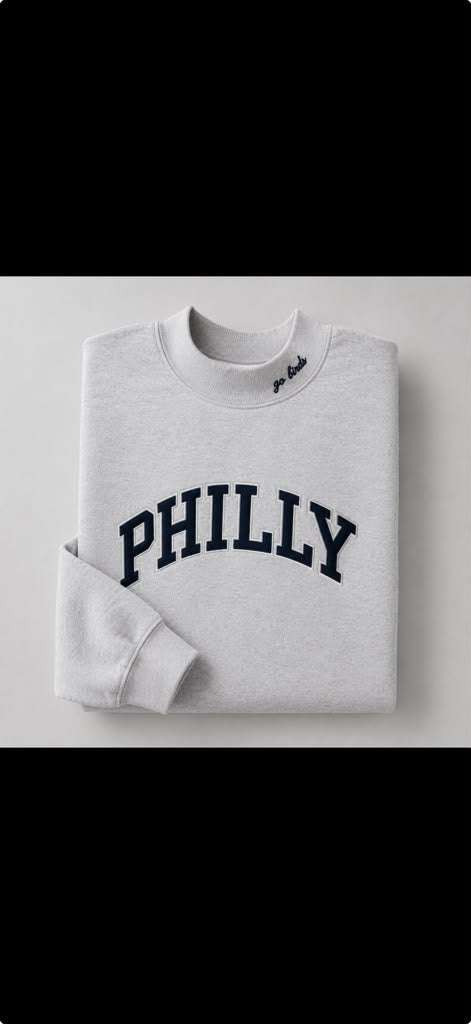 PHILLY Embroidered Oversized Mockneck Sweatshirt