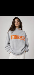 TENNESSEE Embroidered Oversized Mockneck Sweatshirt