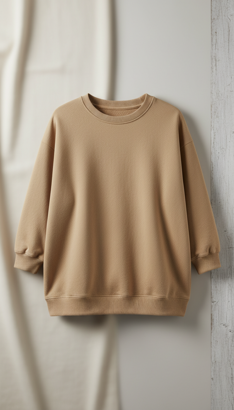 LA Embroidered Oversized Mockneck Sweatshirt