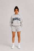 Nashville heather grey oversized mockneck sweatshirt